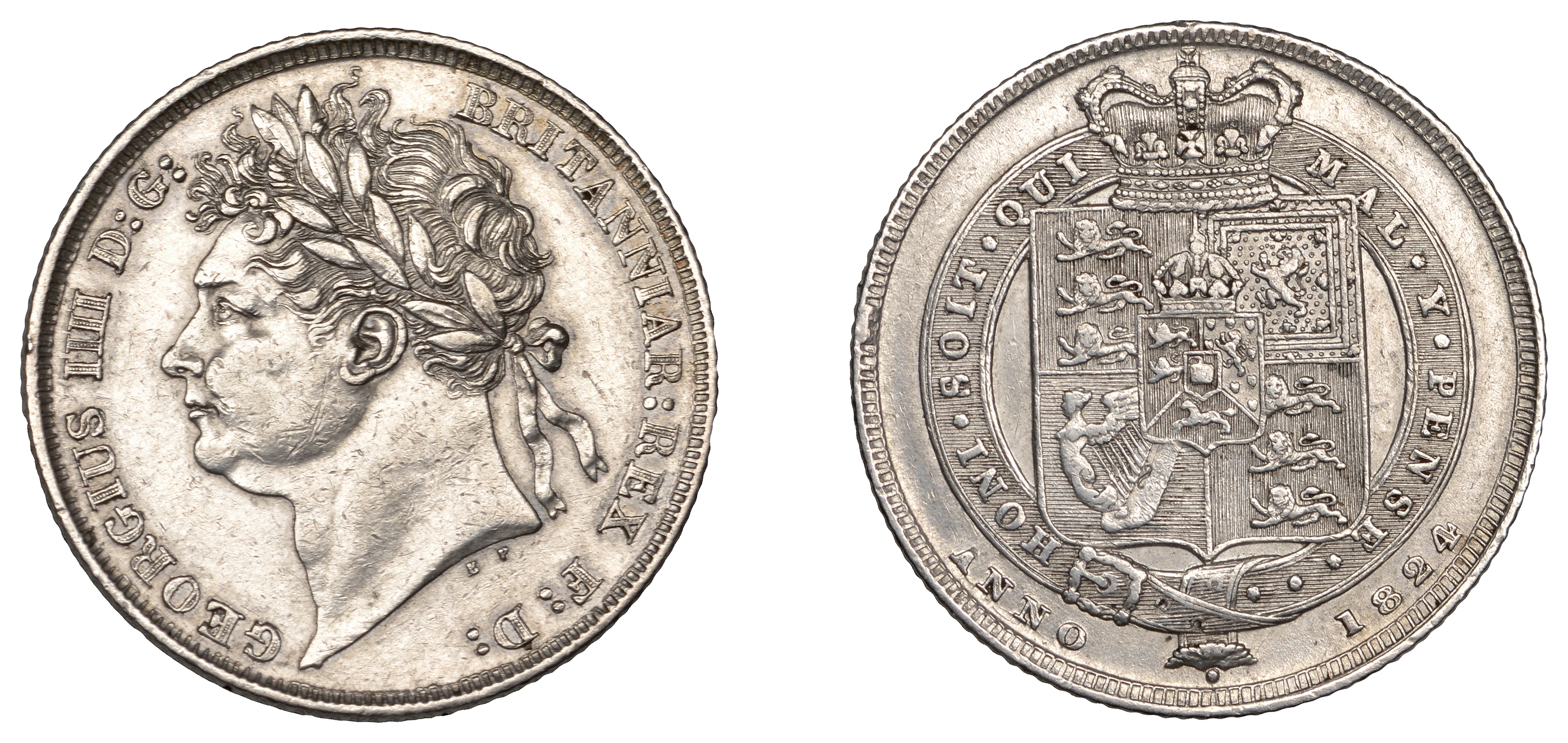 George IV (1820-1830), Shilling, 1824 (ESC 2400; S 3811). Lightly cleaned, good very fine Â£...