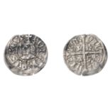 Robert II (1371-1390), Halfpenny, Edinburgh, robertvs rex s, rev. vila eidirbvr, 0.48g/12h (...