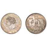 Ceylon, George IV, Rixdollar, 1821 (Prid. 82; KM 84). About extremely fine, toned Â£200-Â£260