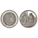AUSTRIA, Carinthian State Exhibition, Klagenfurt, 1885, a white metal medal by A. Scharff, a...