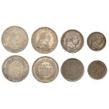 George III, Eighteenpence (2), 1811, 1812 (S 3771); Shilling and Sixpence, 1817 (S 3790-1) [...