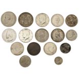 Miscellaneous, Assorted World coins, in silver (13), base metal (3) [16]. Varied state Â£150...