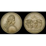 Attempted Assassination of William III, 1696, a 19th century bronze restrike of the medal by...