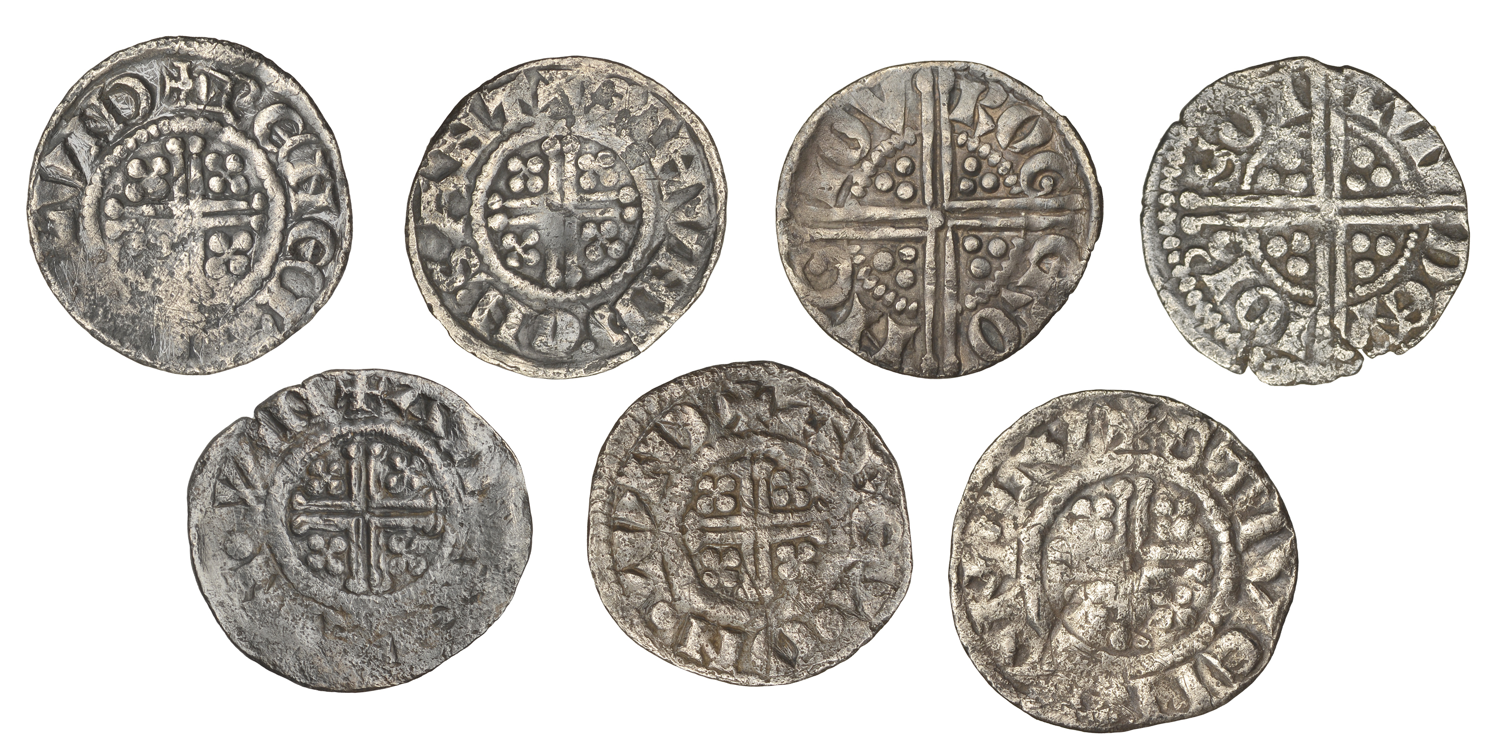 Richard I, Penny, class IVa, London, Stivene (S 1348A); John, Pennies (3), all class Vb, Lon... - Image 2 of 2