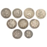 Italy, NAPLES and SICILY, assorted silver coins (9), various types [9]. Mostly fine or bette...