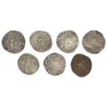 Henry III (1216-1272), Pennies (7), all class VIIb, London, Adam, adam on lvnde, 1.40g/8h, G...