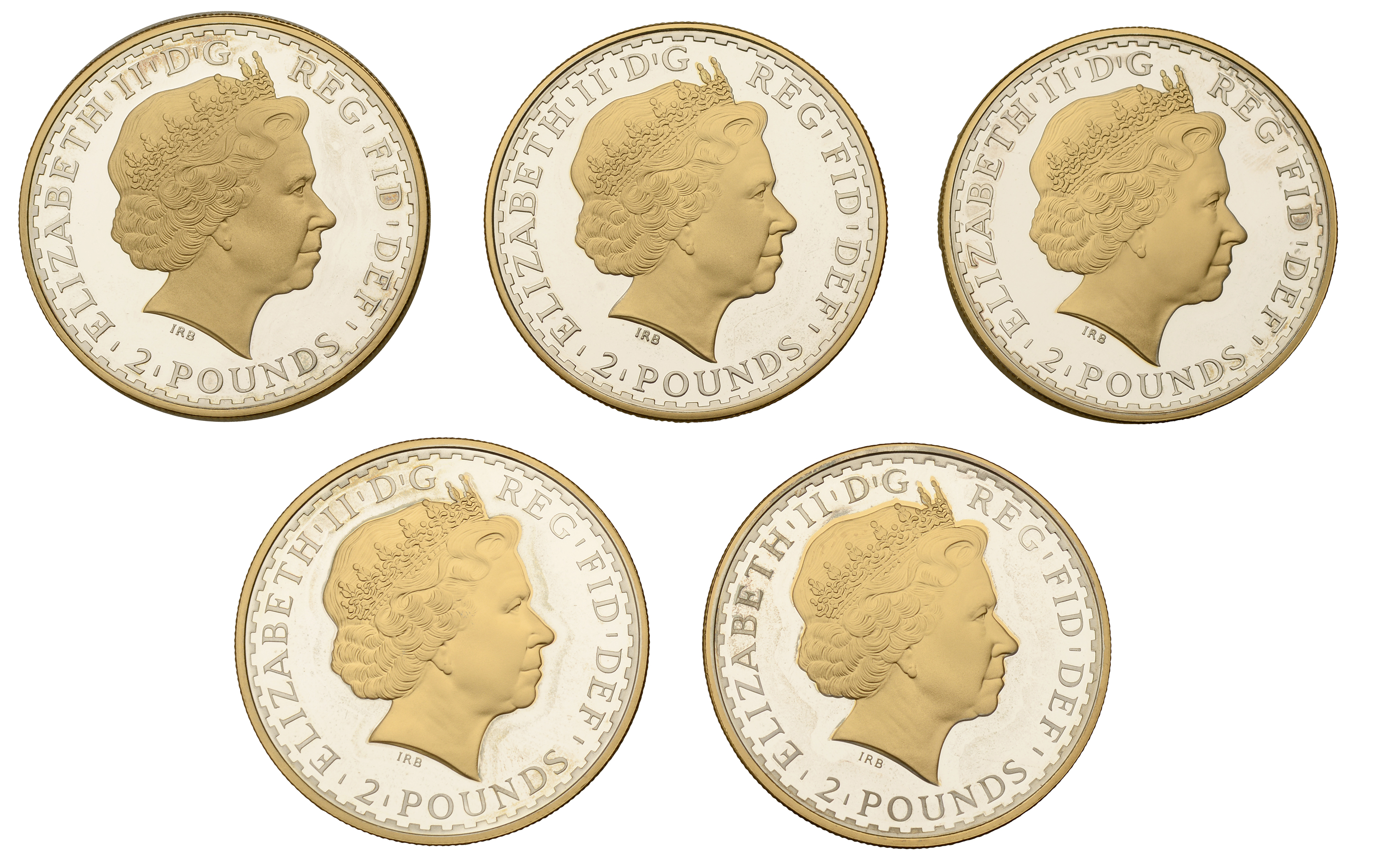 Elizabeth II (1952-2022), Silver Britannia Proof set, 2006, Golden Silhouette Collection (S...