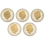 Elizabeth II (1952-2022), Silver Britannia Proof set, 2006, Golden Silhouette Collection (S...