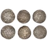 Henry III (1216-1272), Pennies (3), all Canterbury, class VIIa1, Roger, roger on cant, 1.42g...