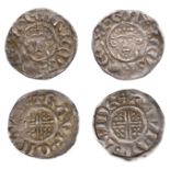 John (1199-1216), Pennies (2), both class VIa2, London, Rauf, ravf Â· on Â· lvnde, 1.43g/8h, 1...