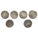 John (1199-1216), Pennies (6), all Canterbury, class VIb, Hiun, hivn on cant, 1.13g/9h; clas...