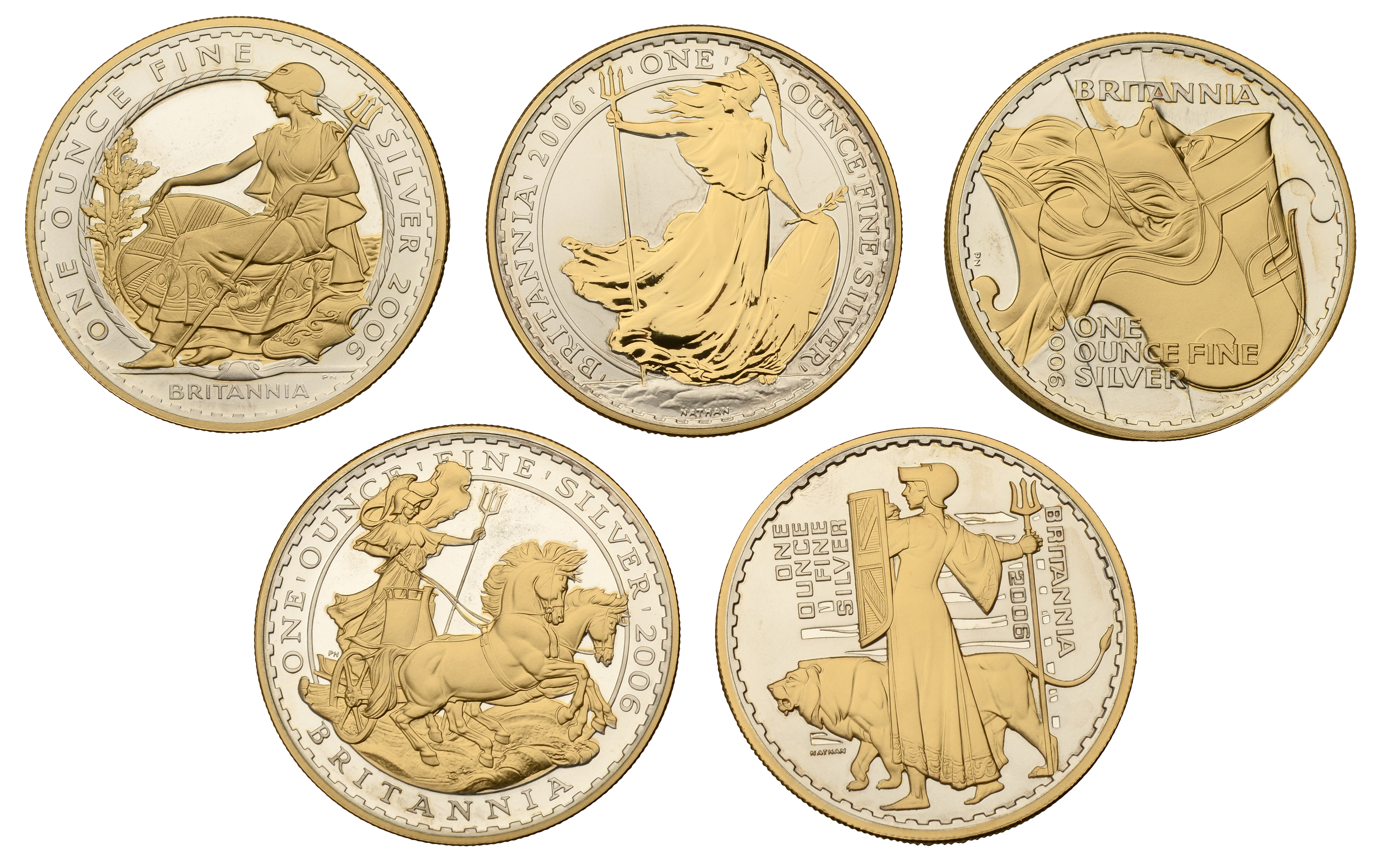 Elizabeth II (1952-2022), Silver Britannia Proof set, 2006, Golden Silhouette Collection (S... - Image 2 of 2