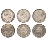 India, EIC, William IV, Rupees (2), 1835 (SW 1.39, 1.47); Victoria, Rupee, 1840, divided leg...