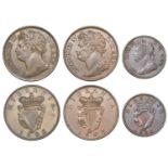 George IV (1820-1830), Pennies (2), 1822, 1823, Halfpenny, 1823 (S 6623-4) [3]. Last good fi...