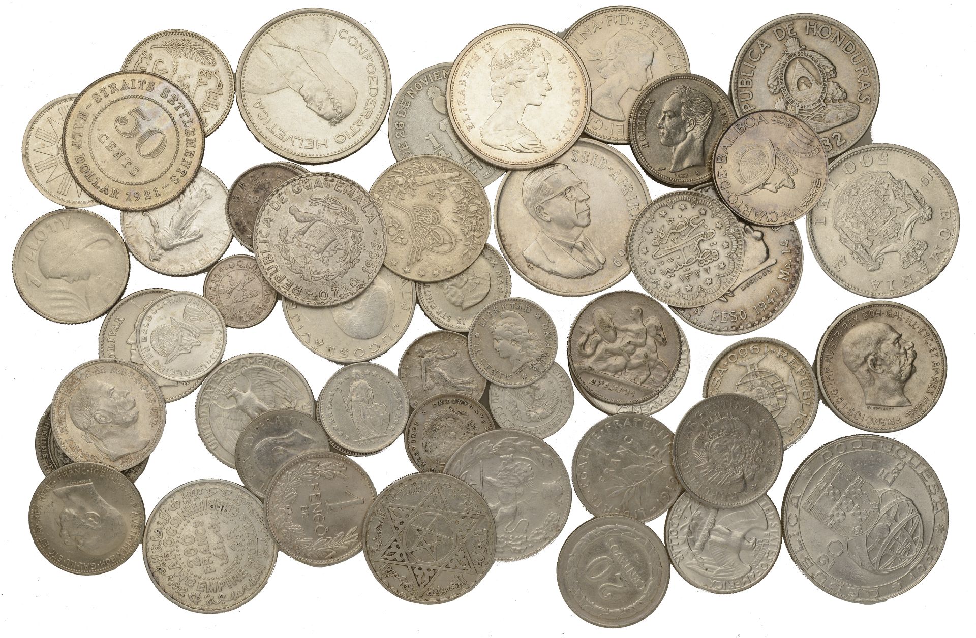 Miscellaneous, Coins of the World (50), all in silver [50]. Varied state Â£200-Â£300