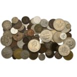 Miscellaneous, Assorted World coins, in silver (31), base metal (60) [91]. Varied state Â£10...