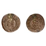 Charles I (1625-1649), Farthing, Rose type 1/2 mule, mm. martlet/lis, small crown on rev., r...