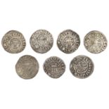 Henry III (1216-1272), Pennies (7), all Canterbury, class VIIa, Samuel, s Â· amvel Â· on Â· ca...