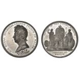 Prince of Wales Appointed Prince Regent, 1811, a white metal medal by T. Wyon Sr & T. Wyon J...
