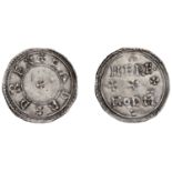 Eadred (946-955), Penny, Two Line type [HT 1], Heremod, eadred rex, small cross, rev. here m...