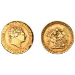 George III (1760-1820), New coinage, Sovereign, 1820, open 2 in date (M 4; S 3785C). Cleaned...