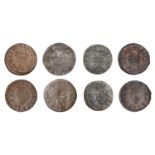 James I (1603-1625), Farthings (4), Lennox type 3 (2), mm. rose, 0.33g/6h, mm. turtle, 0.74g...