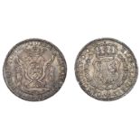 PERU, Charles IV, 1789, a silver proclamation medal, crowned arms of Lima between Pillars of...