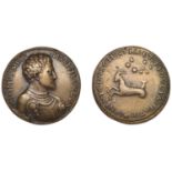 FLORENCE, Cosimo de Medici, a bronze medal, unsigned [by D. de' Vetri] and undated, armoured...