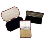 Original cases for a 1902 Proof set and a 1937 gold Proof set, together with a modern case f...