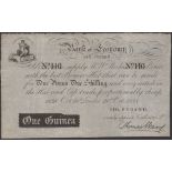 Bank of Economy, 146 Strand, London, an advertising note for 1 Guinea, 21 October 1833, seri...