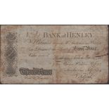 Bank of Henley, for Buyer, Bidder, Puffer, Sweetner and Self, a note advertising the auction...