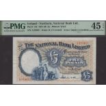 The National Bank Limited, Â£5, 1 September 1937, serial number A38962, O'Donnell signature,...