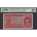 Banco Nacional Ultramarino, Portuguese India, 50 Rupias, 29 November 1945, serial number 165...