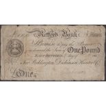 Retford Bank, for Pocklington, Dickinson, Hunter & Co., Â£1, 2 October 1807, serial number A1...
