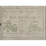 Siege of Mafeking, 10 Shillings, March 1900, serial number 6382, 'Commanding' spelled correc...