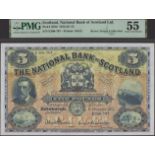 National Bank of Scotland Limited, Â£5, 1 December 1955, serial number E300-707, Dandie and A...