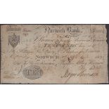 Norwich Bank, for Sir Roger Harrison & Thomas Allday Kerrison, Â£10, 19 June 1806, serial num...