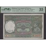 Reserve Bank of India, Government of Pakistan, 100 rupees, Karachi, ND (1948), serial number...