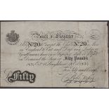 Bank of Elegance, Loughboro', a note promising to 'accept the Challenge of any Man in Englan...