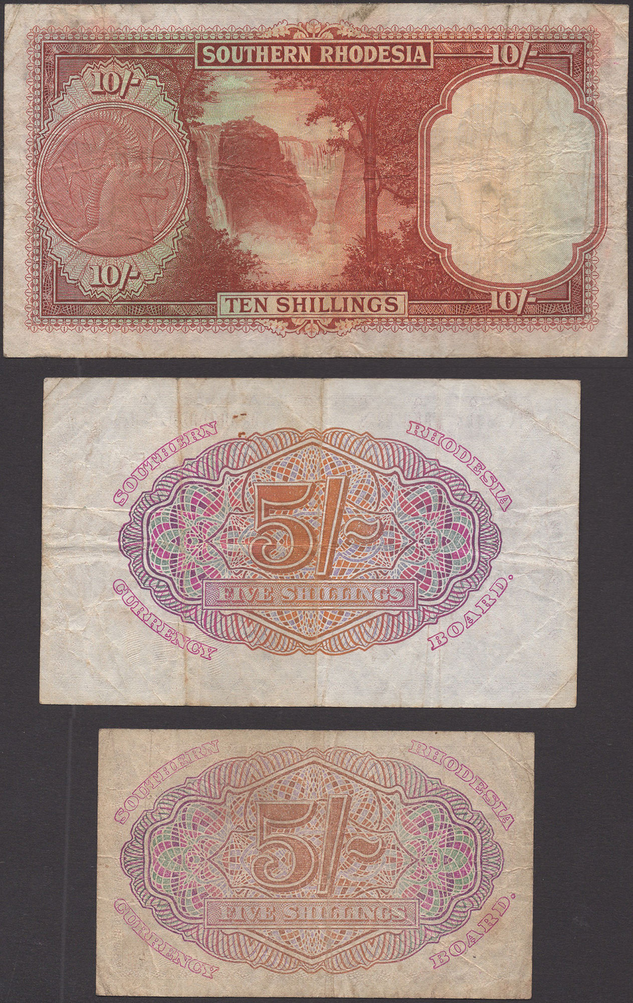 Southern Rhodesia Currency Board, 5 Shillings, 1 January 1943, serial number D/1 001,143, 5... - Image 2 of 2