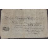 Pluckington Bank, a Liverpool joke note for 1 Penny, December 1819, serial number 2235, prom...