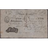 Bank of Elegance, Thames Street, Kingston, a note promising to 'Pay on Demand the sum of Fif...