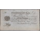 Petersfield Bank, for Austen, Vincent & Clement, unissued Â£5, 18-, no signatures or serial n...