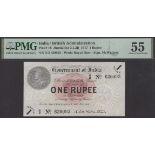 Government of India, 1 Rupee, 1917, serial number S/2 630093, McWatters signature, watermark...
