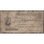 Huddersfield Commercial Bank, for Benjamin & Joshua Ingham & Co., 1 Guinea, 12 October 1815,...