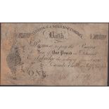 Axbridge & Somersetshire Bank, for Luscombe Padden, Self & Compy, Â£1, 15 November 1800, seri...