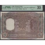 Reserve Bank of India, 1000 Rupees, Bombay, ND (1962-1967), serial number A/1 783364, Bhatta...