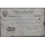 Bank of True Love, a skit note on thin paper, denominated in Love, 14 February 184-, serial...