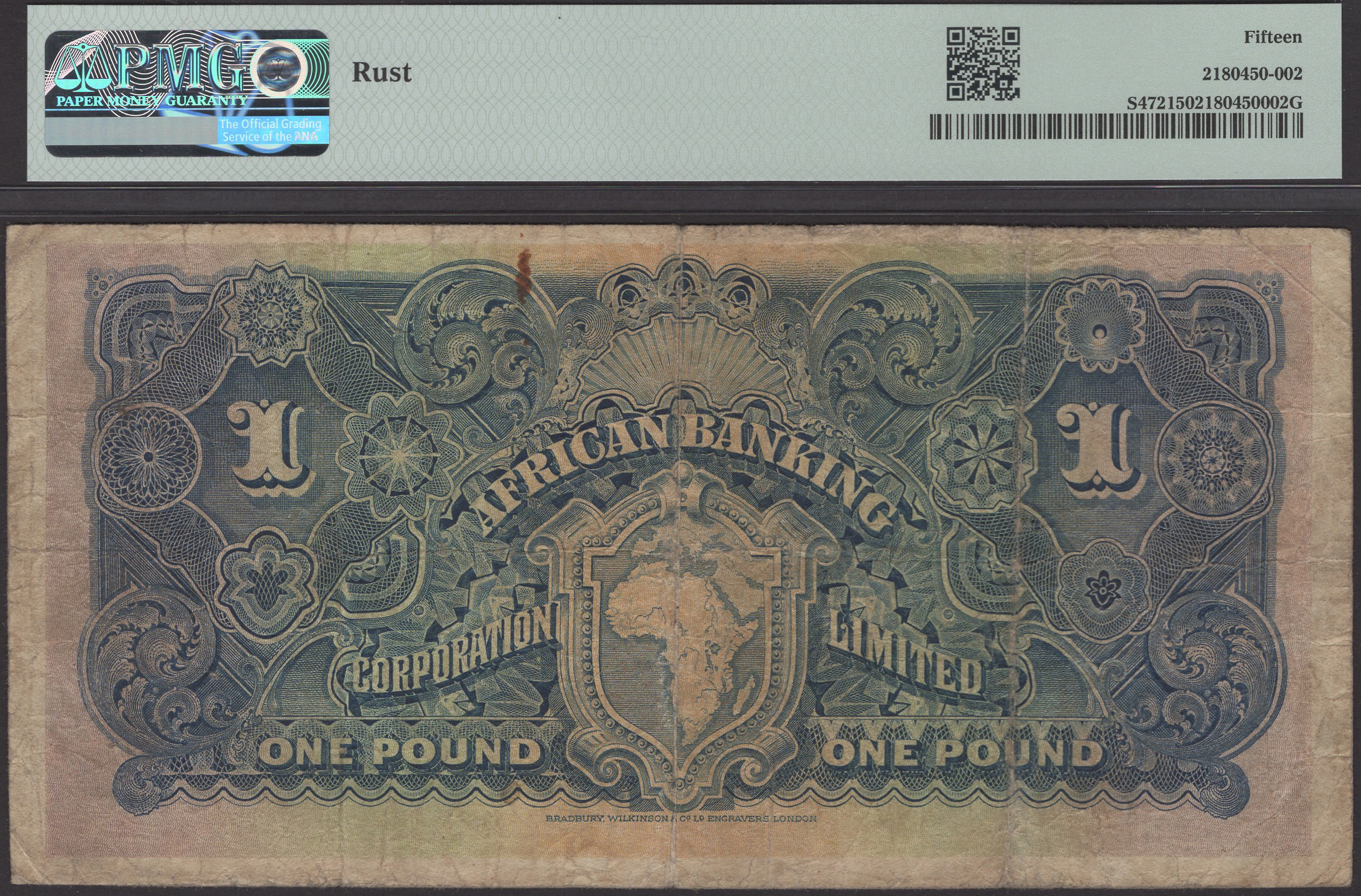 African Banking Corporation, Orange Free State, Â£1, 12 May 1920, serial number O/1 22564, ru... - Image 2 of 2