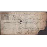 Childs Bank, Samuel Child Esq, Self & Co., a note for Â£40, promising to pay Mr John Marrick...